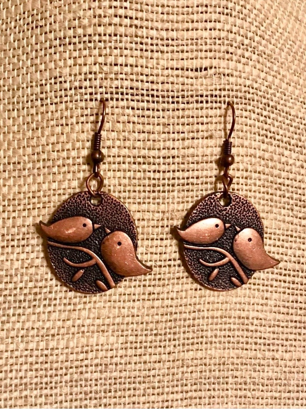 NEW! Handcrafted Copper Songbird Earrings